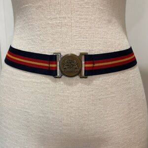 Polo Ralph Lauren sz S stretchy cloth belt with crest on buckle